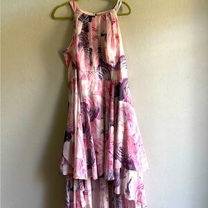 Eliza J Pink and Purple high low Dress